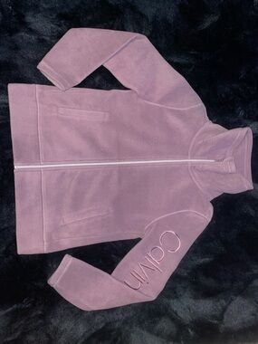 Calvin Klein Dusty Pink Fleece Zip Jacket